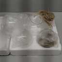 Sziqiqi 3.15" Glass Globes Hanging Tea Light Holder Terrarium Container Wedding Centerpiece Backyard Decoration Christmas Ornaments 6 pcs