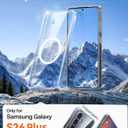 TORRAS Magnetic Shockproof for Samsung Galaxy S26 Plus Case, Fit for MagSafe,12FT Military Grade Protection, Anti-Yellowing Slim Magnetic for Samsung S26+ 6.7'' 5G Phone Case 6.7", Diamond Clear