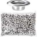 Yescom 1000 pcs Grommet Kit 3/8 inch Size #2 Nickel-Finished Grommets Compatible with Semi-Automatic Eyelet Machine for Fabric Leather Tarp YES0387