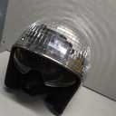 Disco Ball Helmet with Retractable Visor Silver Glitter Mirror Glass Disco Ball Hat Helmet for Women Men DJ Club Stage Bar Party Wedding, Large