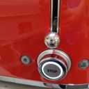 SMEG 4 Slice Toaster TSF03, Retro Stainless-Steel Toaster with Wide Slots for Bagels, 6 Browning Levels, Defrost Reheat Bagel Functions, Dual Controls, Crumb Trays,1800W - TSF03RDUS - Red