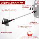 Generator Exhaust Extension Silencer Kit with Upgraded 304 Stainless Steel Flex Pipe Hose and Muffler Reduce Noise by 50% Three Adapters&Mounting Plate Universally Fit for All Portable Generators