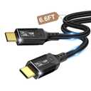 Herfair Thunderbolt 5 Cable (6FT) 120Gbps USB4 2.0 Cable [USB-IF Certified] Type C to C Connector Cord with 120Gbps Bandwidth/PD 240W Charging/16K Video for SSD,MacBook M4 Pro,iPhone 16,eGPU,More