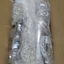 LANLONG Set of 2 Crystal Centerpieces for Tables Silver Metal Flower Vase Stand for Wedding Party Reception Home Decor