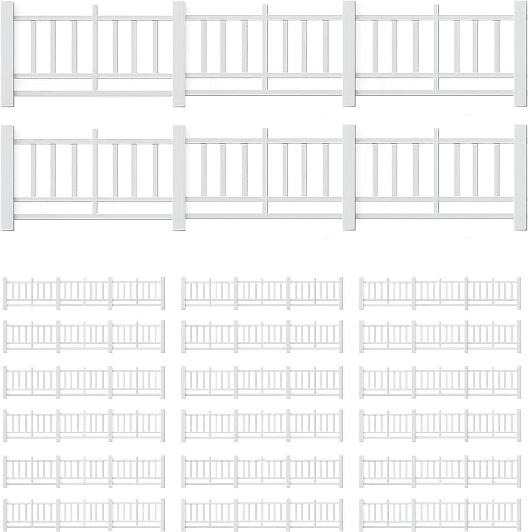 LUOZZY 20 Pcs Miniature Doll Fences Fairy Garden Ornament Vintage Fences Micro-Landscape Dollhouse Decorations