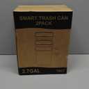 Vanpopubs 2 Pack 2.7 Gal Bathroom Trash Can with Lid, Automatic Trash Can Small Smart Garbage Can Touchless, Slim Motion Sensor Waterproof Plastic Trash Bins for Bedroom Office Kitchen Toilet (White)