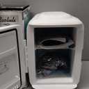 Cooluli Mini Fridge for Bedroom - Car, Office Desk & Dorm Room - Portable 4L/6 Can Electric Plug In Cooler & Warmer for Food, Drinks, Skincare Beauty & Makeup - 12v AC/DC & Exclusive USB Option, White