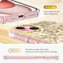 LONLI Hue - Champagne Gold Diamond Facet Sparkling Phone Case for iPhone 15 - [Sparkle Glow Finish, Luxe Glitter Protection] - [360 Shock-Absorbent Bumper] - for iPhone 15