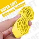 INJORA 1.3 Silicone Rubber Inserts and Cling On Tires for SCX24 TRX4M AX24 1/18 1/24 Micro Crawler Upgrade(Yellow)