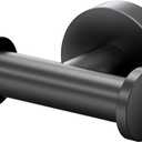 Gatco 4635AMX Glam Double Robe Hook, Matte Black / 3.10" W Wall Mount Double Robe, Towel Hook