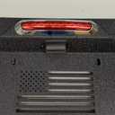 Spare Tire Delete License Plate Holder with LED Brake Light, Fits for 2007-2018 Jeep Wrangler JK JKU, Carbon Steel with E-Coating & Powder-Coated Finish, USA Flag Relocation Bracket Kit