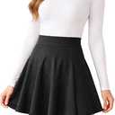 TANTOMI Women's Mini Skirt Skorts for Women, Pleated Skater Skirt for Party Casual Sportswear (L)