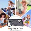 BTBTCASE Compatible with iPhone 17 Case with Ring Stand,Black