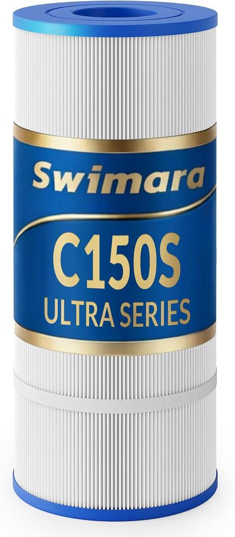 Ultra Series for Hayward C150S Pool Filter Cartridge 150 sq ft | Replaces CX150XRE/PA150S/C-9441; fits C150S; 5 oz/sq yd heavy-duty trilobal 10-micron media for high dirt loads & steady flow