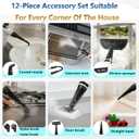 Handheld Pressurized Steam Cleaner with 12 pcs Accessories, Portable Steamer for Cleaning, Steam Cleaner for Home Use, Steamer for Cleaning Car, Furniture, Floor, Upholstery, Grout and Tile, Deep Gray