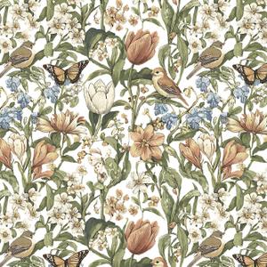 Yasinet Floral Wallpaper Vintage Peel and Stick Wall Paper Boho Contact Paper self Adhesive Wallpaper Removable for Bedroom and Living Room Vinyl 17.3"×118"