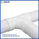 NDS 3P09 PVC S&D Sanitary Tee, 3-Inch, for Hub X Hub Solvent-Weld Connections, for use with 3-Inch Sewer and Drain Pipe, White