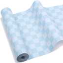 24in x 60ft Fabric Gingham Bulletin Board Paper Roll, Blue