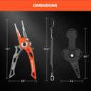 KastKing AlumaStream Finesse Fishing Tool Combo, 7.5 Aluminum Saltwater Fishing Pliers, Crossover Pliers, Wacky & Neko Rig Plier with O-Ring Storage, Fishing Tool Combo, Fishing Gifts for Men
