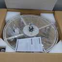 hummingbird 20 Inch Rattan Caged Ceiling Fan with Light, Boho White Fandelier Ceiling Fan with Lights and Remote, Enclosed 6 Speed for Bedroom Kitchen Dining Room