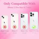 for iPhone 13 Pro Max Case Glitter, with Screen Protector, Cute Rose Floral Design with Diamond Bling Lens Frame Protection Slim Fit Shockproof Protective Phone Cover for Women Girls -Red