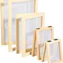 4 Sizes (A4, A5, A6 & A7) 2 in 1 Wooden Paper Making Screen, Paper Making Mould, Wooden Paper Making Frame for DIY Paper Crafts