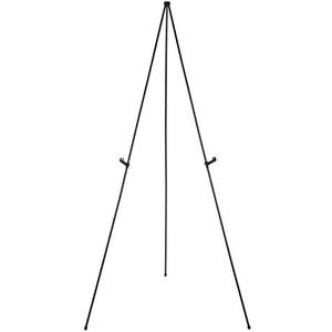 Amazon Basics Easel Display Stand, Instant Floor Poster, Lightweight, Collapsible and Portable with Tripod Base, Black Steel (supports 5 pounds)