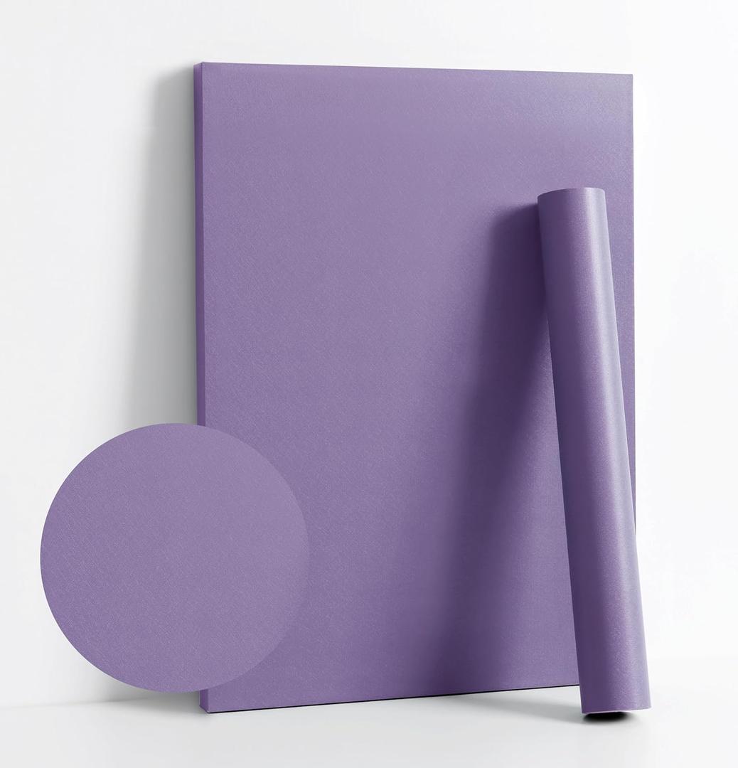 2 x Dimoon 236''x17.7'' Purple Peel and Stick Wallpaper Contact Paper Modern Self Adhesive Wall Paper Removable Renter Friendly Textured Solid Color Shelf Cabinet Vinyl Roll (236''x17.7'',Dark Purple)