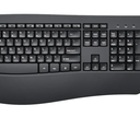 Ergonomic Keyboard and Mouse Combo - Full Size Keyboard Cordless with Palm Wrist Rest Ergonomic Mouse Wireless for Windows Computers Laptops - Black (Upgrade)
