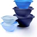 Tupperware Heritage Collection, New 10 Piece Food Storage Container Set in Vintage Blue, Dishwasher Safe and BPA Free (5 Bowls, 5 Lids)