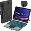 Nillkin for Samsung Galaxy Tab S9 Case with Detachable Keyboard, with 7 Backlit, Kickstand,Smart Trackpad, S Pen Holder, Galaxy tab S9 5G Keyboard Case 11 inch