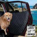 Car Door Protector for Dogs, 2 Pieces. Quilted Anti-Scratch Liner with Adjustable Clips & Suction Cup, Regular Size (28.3" x 21.7") Fits Compact & Medium Cars, Protects Car Doors from Dog Scratches