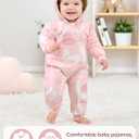 Unnivoll Baby Winter Clothes Cotton Baby Snowsuit for Boys Girls Long Sleeve Onesie Hooded Romper Newborn Jumpsuit Outfits (Pink)