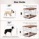 ZOMISIA Collapsible Dog Crate for Large Dogs - 36" L Heavy Duty Dog Kennel No Tools Required with 4 Sides Steel Foldable Cage for Dogs Indoor, Portable Carrier with 2 Smooth Wheels, Woodgrain