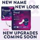 Prevail Plus | Long Length Incontinence Bladder Control Pads | Ultimate Absorbency | 45 Count 