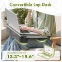 Amazer Standing Desk Converter, 22 inch Bamboo Small Sit Stand Up Desk Riser with Lap Desk Computer Desktop Desk Converter for Monitor and Laptop with Keyboard Tray, Black