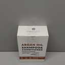 Moroccan Argan Oil Shampoo and Conditioner Set - Sulfate Free with No Parabens - Botanicals for Women and Men - Professional Moisturizing, Anti Frizz, Hydrating Solution for Dry, Wavy and Curly Hair