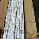 50 Pack Electric Fence Posts, 48 Inch Plastic Step in Fence Post, Temporary Fence Posts for Farm Protection and Livestock, White