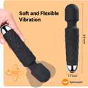 Power Wand Massager, Wireless Waterproof USB Rechargeable Massage with 8 Powerful Speeds 20 Modes Vibration,Mini Frequency for Muscle Aches & Sports Recovery