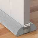 fowong Door Draft Stopper for Bottom of Door 30" Adjustable Noise Blocker Reduce Cold Air, Soundproofing Sweep Seal Large Gap up to 1.7", Easy to Install, Grey 