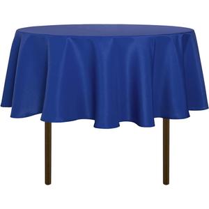 Sancua Round Tablecloth - 48 Inch - Water Resistant Spill Proof Washable Polyester Table Cloth Decorative Fabric Table Cover for Dining Tables, Buffet Parties and Camping, Royal Blue