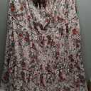 EARKOHA Womens Boho Maxi Skirt 2026 Summer Cruise Casual High Waist Tie Flowy Long Skirt with Pockets For Beach Vacation (XX-Large, White Floral)