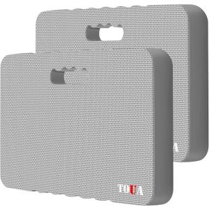 Kneeling Pad Thick Extra Large High Density Foam Comfort Kneeling Pad for Work Gardening Yoga Exercise Garden Knee Pad 2 Pack Gray