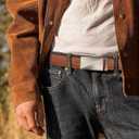 CHAOREN Mens Belt Leather Ratchet Belt - Customizable Fit, Effortless Style (35mm)