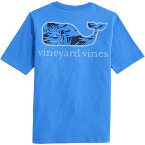 vineyard vines Boys' Breezy Palms Chappy Whale Fill Short-Sleeve Pocket Tee (X-Large, Tide Blue)