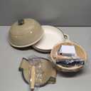 Enameled Cast Iron Dutch Oven Pot with Lid, Bread Oven for Sourdough Bread Baking, Dutch Ovens with Bread Proofing Basket& Baking Supplies Set, 6 Quart, Latte