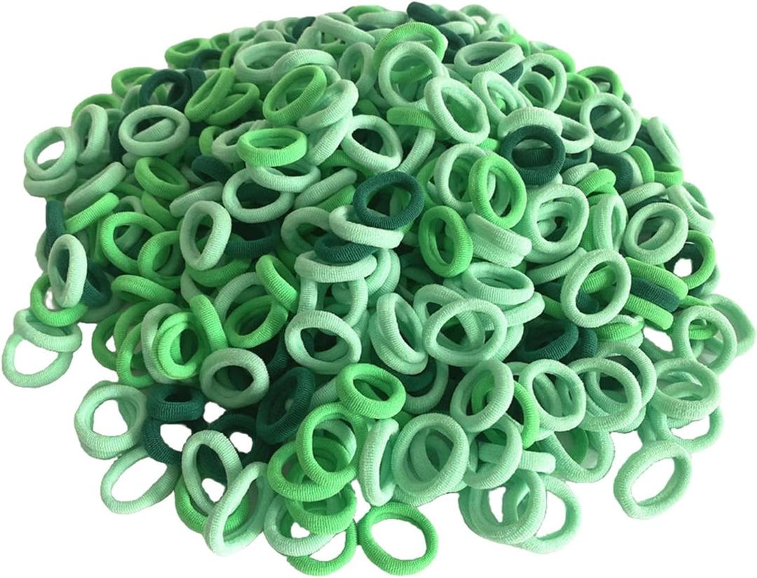 Salome Idea 500 Pcs Multi-Color Loom Sewing Loops, Color Loom Sewing Loop Replenishment Bags Colorful Loom Loops Supplementary Pack DIY Supply of Rubber Loops for Boys and Girls (Green)