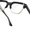 VISOONE Light Weight TR90 Blue Light Blocking Glasses Frame Vision Protector Men Women ELBERT (Black)