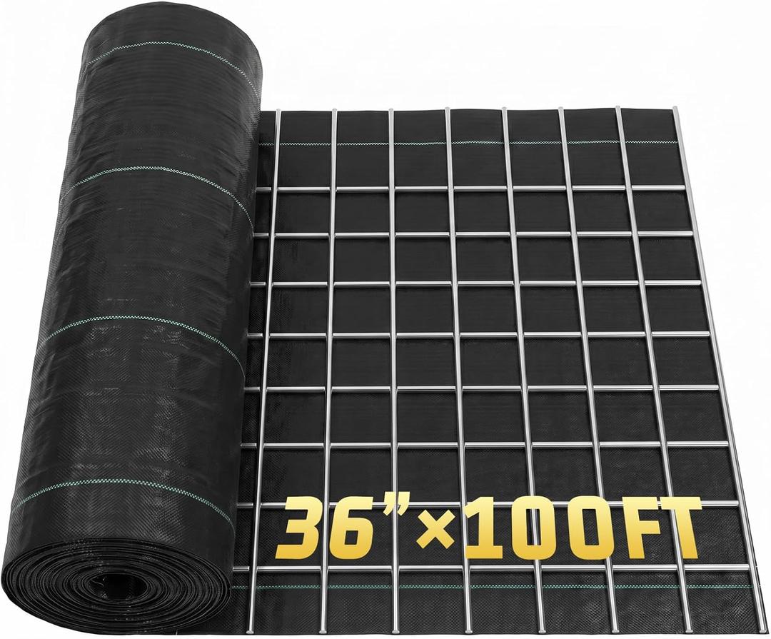 Wire Backed Silt Fence 100' x 36" with 24" 14-Gauge Wire Mesh (4"x4" Openings), Heavy-Duty Erosion Control Barrier for Construction Sites, Landscaping & Stormwater Management, Black