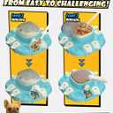 puppyspout Dog Puzzle Toy2 Levels for Smart Dogs, Slow Feeder with Button for IQ Training and Mental Enrichment
